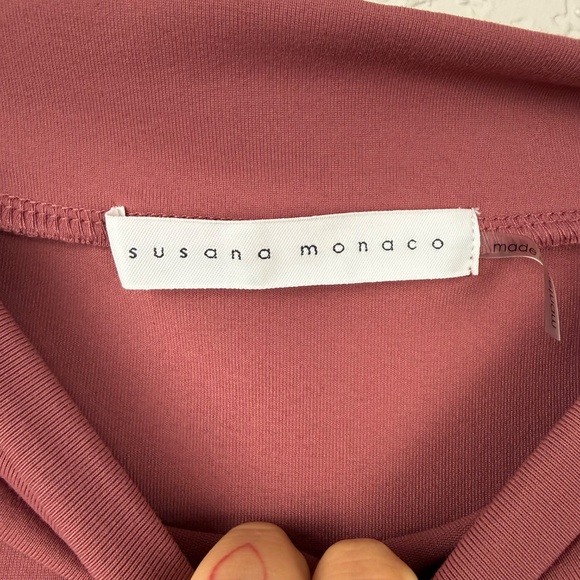 Susana Monaco Womens Midi Malbec Wine Slit Pencil Skirt Small - Picture 4 of 9